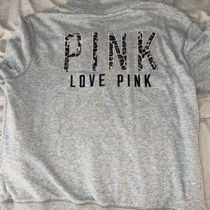 Grey V.S. Pink half zip.